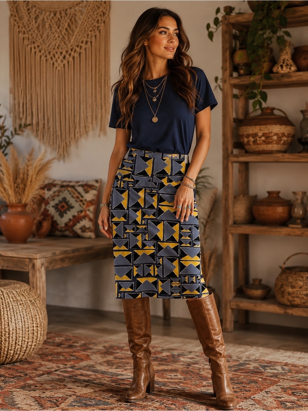 🔥 Lularoe Boho Printed Pencil Skirt